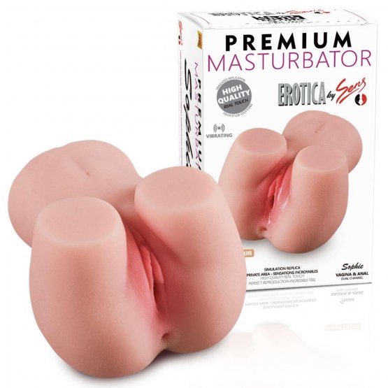 Sophie Anal Vajina Çift Girişli Isıtmalı Titreşimli Suni Vajina